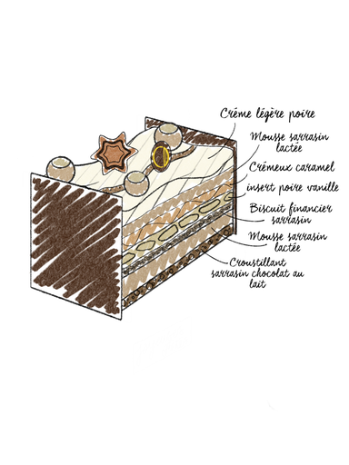 Bûche douceur de poire